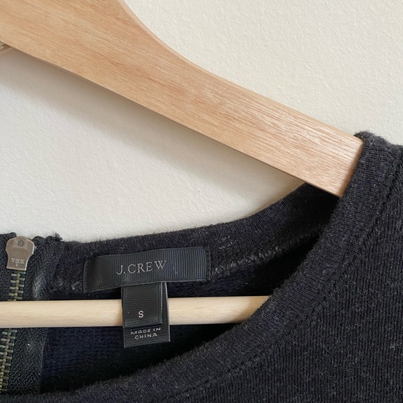 J. Crew Heathered Hi-Lo Scoopneck Tunic Sweatshirt - Picture 2 of 6